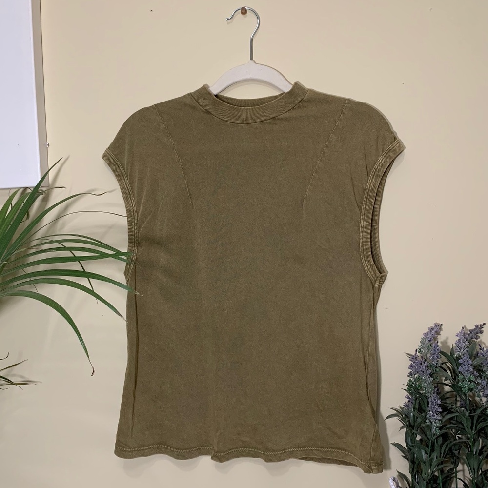 Army Green Muscle T